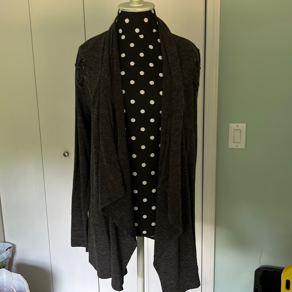 Grey Basic Long Cardigan